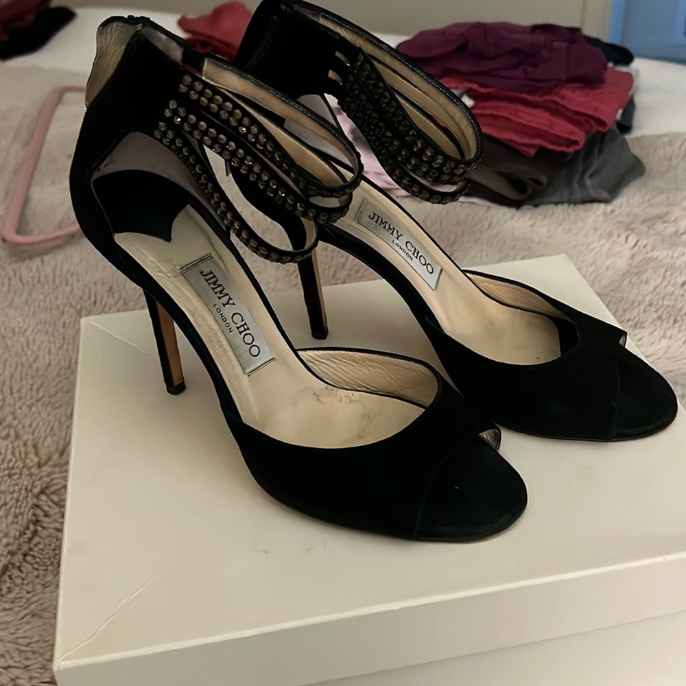 Jimmy Choo Black Suede Heels